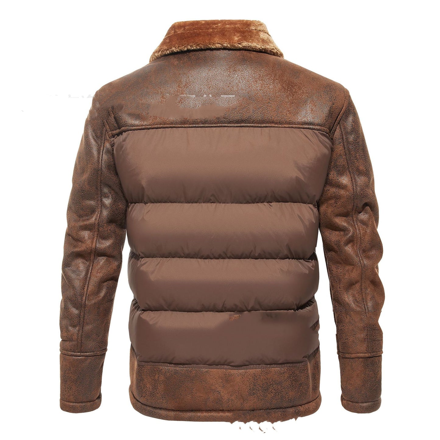 Autumn And Winter Men's Lapel Fur Integrated Fashionable Jacket