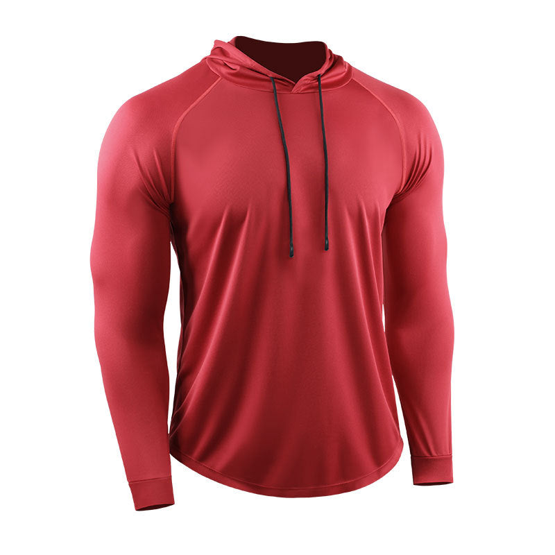 Pullover Long Sleeve T-shirt Hooded Loose Sports And Leisure Workout Clothes
