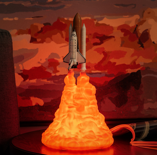 3D Print Rocket Space Shuttle Lamp Night Lamp