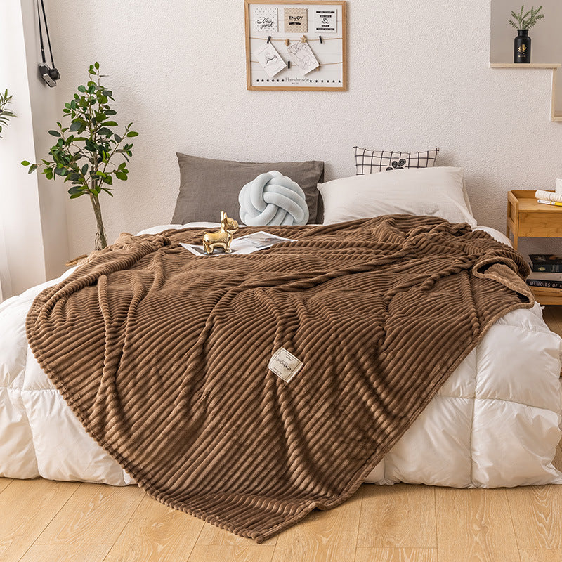 Single layer blanket milk fleece blanket