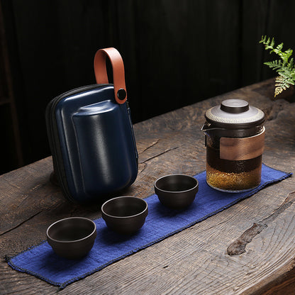 Portable Travel Kung Fu Tea Set Small Set Ceramic Simple Tea Set