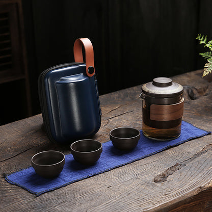 Portable Travel Kung Fu Tea Set Small Set Ceramic Simple Tea Set