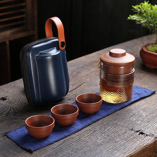 Portable Travel Kung Fu Tea Set Small Set Ceramic Simple Tea Set