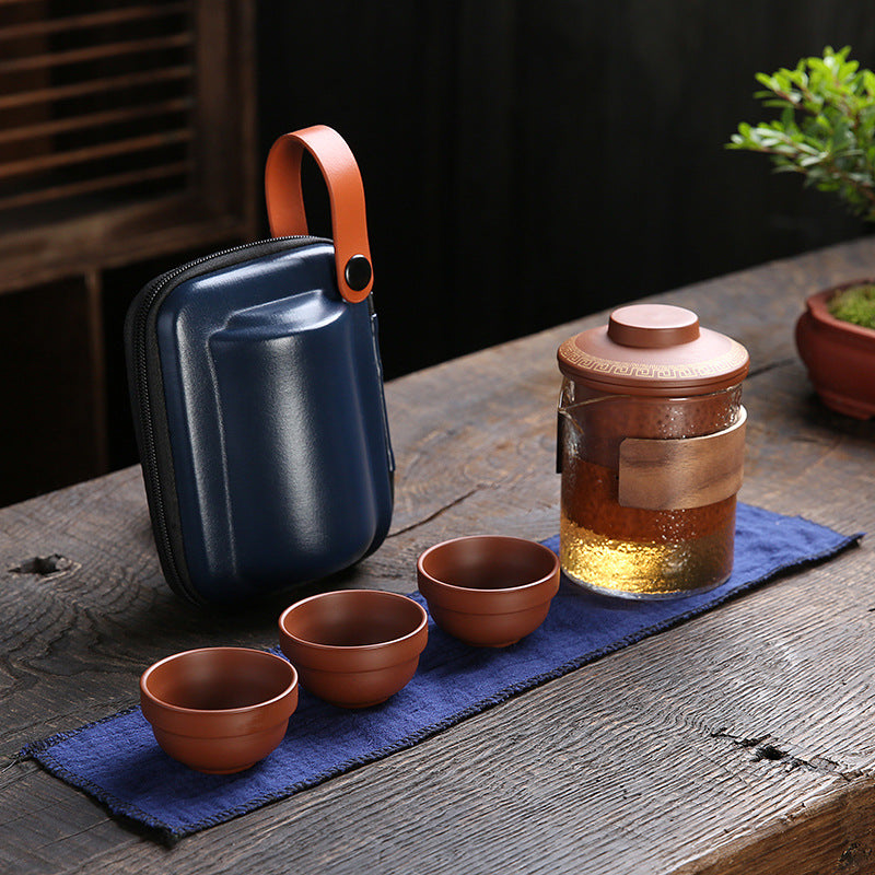 Portable Travel Kung Fu Tea Set Small Set Ceramic Simple Tea Set