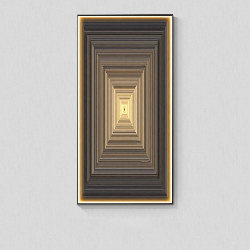 Modern Light Luxury Wall Abstract With Light Hanging Picture
