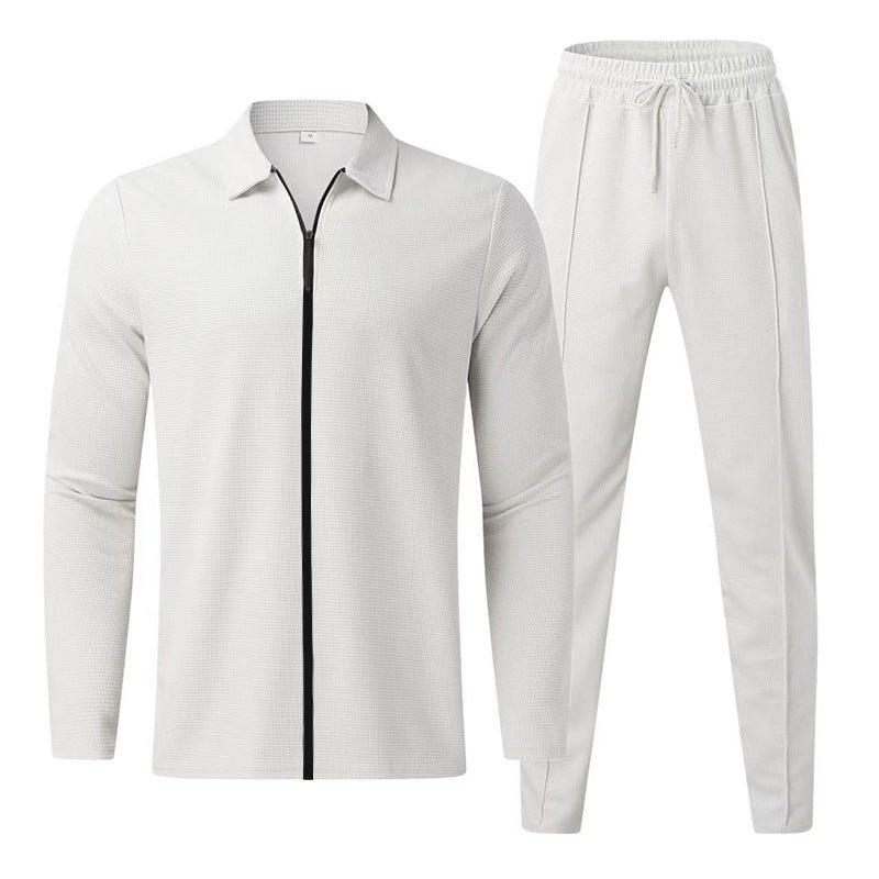Fashion Zipper Cardigan Casual Sports Suit