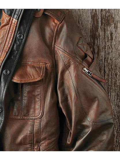 Men's Leather Motorcycle Jacket