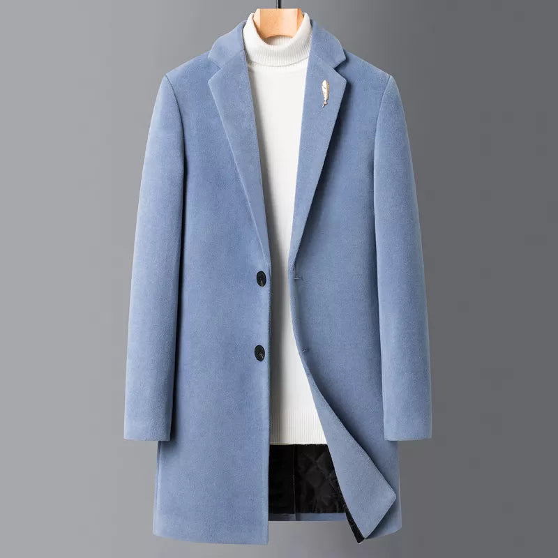 Men's Long Wool Pea Coat